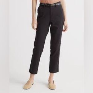 Quince Organic Stretch Cotton Girlfriend Chino Pant Sz 4 Black NEW